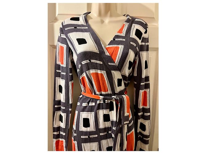 Diane Von Furstenberg DvF Zalda bis Retro-Wickelkleid Mehrfarben - Ansicht 2