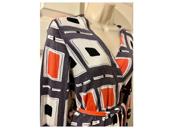 Diane Von Furstenberg DvF Zalda bis Retro-Wickelkleid Mehrfarben - Ansicht 3