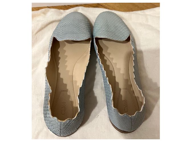 Chloé Lauren Mokassins aus Python blau - Ansicht 2