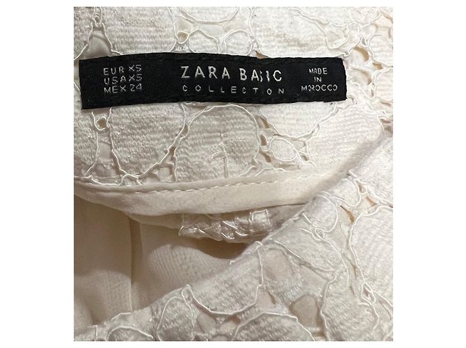 Zara Spitzeshorts cremefarben Roh - Ansicht 3