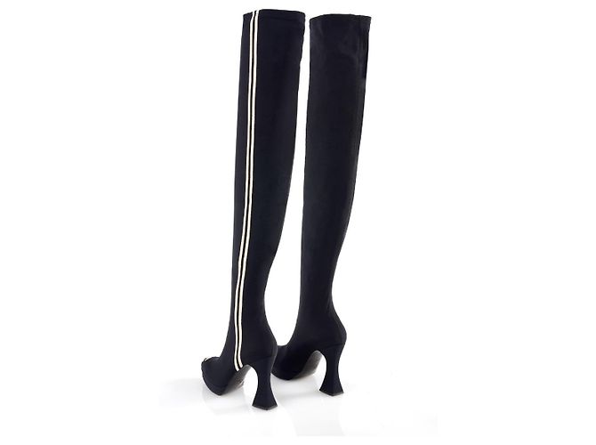 Vintage Chanel-Stiefel Schwarz - Ansicht 2