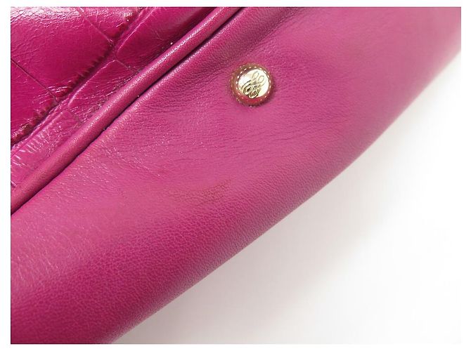 LANCEL PREMIER FLIRT MM A BOLSA02185 BOLSA DE MÃO DE CROCO ROSA - vista 20
