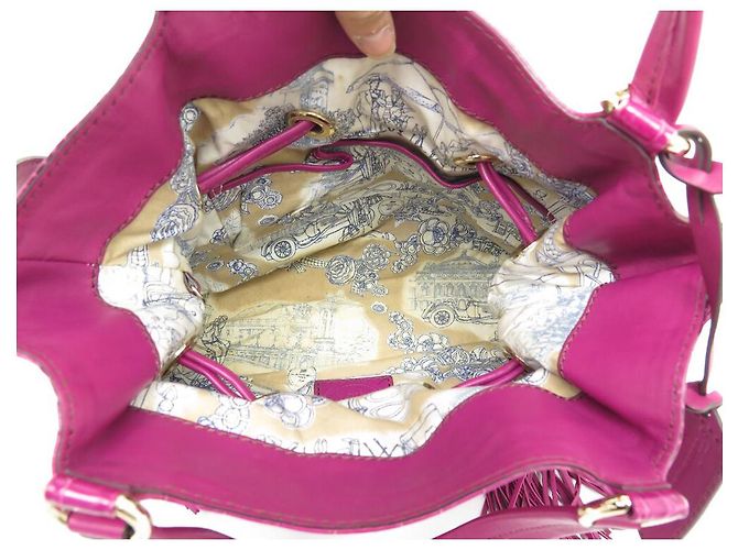 LANCEL PREMIER FLIRT MM A BOLSA02185 BOLSA DE MÃO DE CROCO ROSA - vista 6