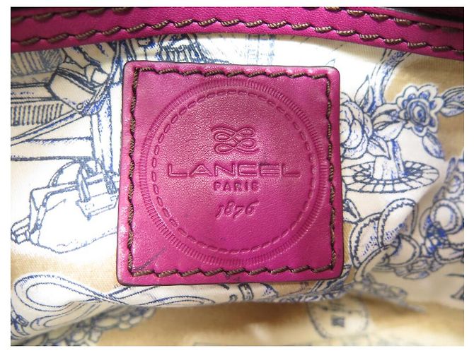 LANCEL PREMIER FLIRT MM A BOLSA02185 BOLSA DE MÃO DE CROCO ROSA - vista 7