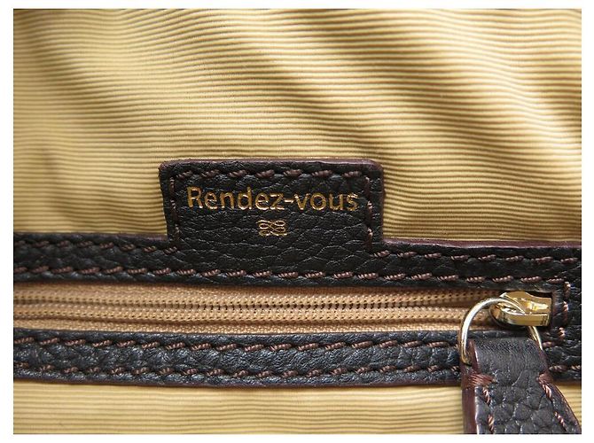 BOLSA DE MÃO LANCEL ADJANI GM EM COURO GRANADO MARROM BOLSA DE MÃO DE COURO MARROM - vista 14