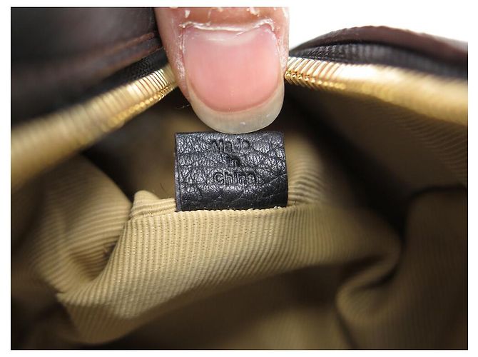 BOLSA DE MÃO LANCEL ADJANI GM EM COURO GRANADO MARROM BOLSA DE MÃO DE COURO MARROM - vista 17