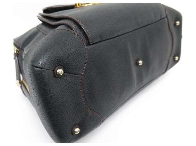 BOLSA DE MÃO LANCEL ADJANI GM EM COURO GRANADO MARROM BOLSA DE MÃO DE COURO MARROM - vista 4