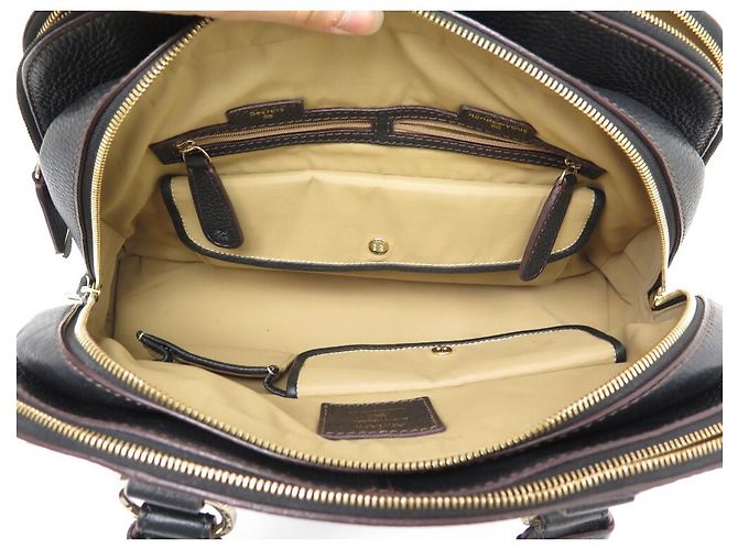BOLSA DE MÃO LANCEL ADJANI GM EM COURO GRANADO MARROM BOLSA DE MÃO DE COURO MARROM - vista 6