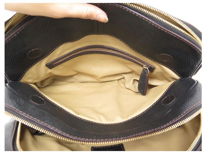 BOLSA DE MÃO LANCEL ADJANI GM EM COURO GRANADO MARROM BOLSA DE MÃO DE COURO MARROM - vista 7