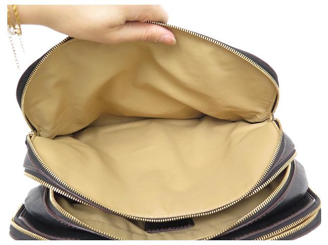 BOLSA DE MÃO LANCEL ADJANI GM EM COURO GRANADO MARROM BOLSA DE MÃO DE COURO MARROM - vista 8