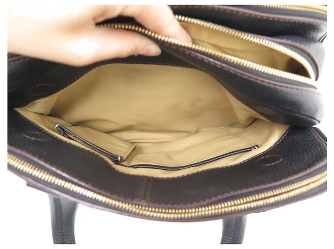 BOLSA DE MÃO LANCEL ADJANI GM EM COURO GRANADO MARROM BOLSA DE MÃO DE COURO MARROM - vista 9