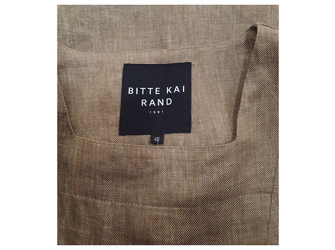 Bitte Kai Rand Leinenkleid Beige - Ansicht 7