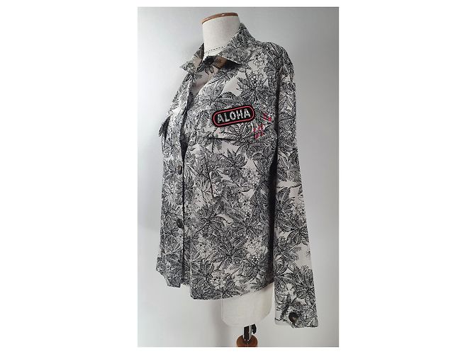 Jaqueta Shirtaporter de algodão oversize Multicor - vista 3