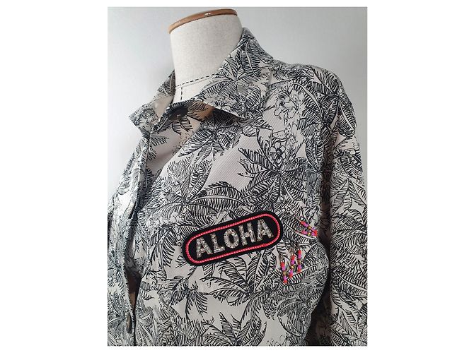 Jaqueta Shirtaporter de algodão oversize Multicor - vista 4