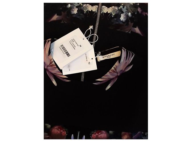 Givenchy Kleid mit Blumenprint Schwarz Viscose Größe 36 - Ansicht 3