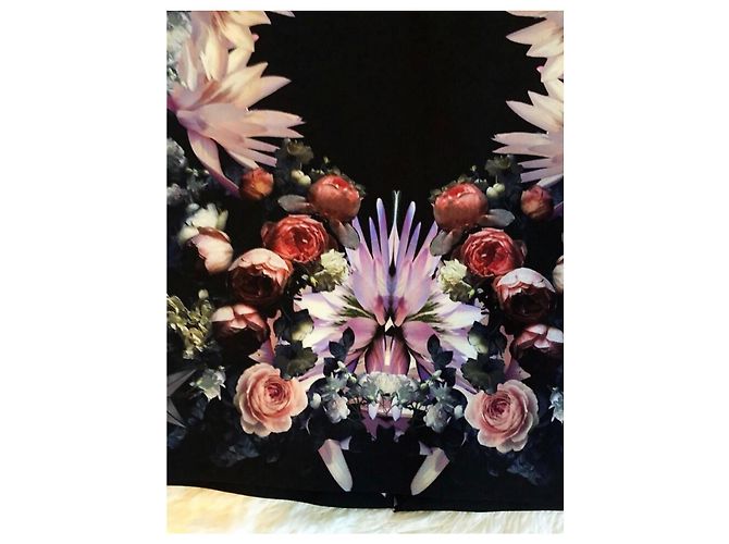 Givenchy Kleid mit Blumenprint Schwarz Viscose Größe 36 - Ansicht 5