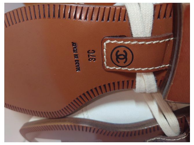 Taglia stivale con lacci in tessuto Chanel 37 US 7 UK 4 AU 6 Grigio - vista 16