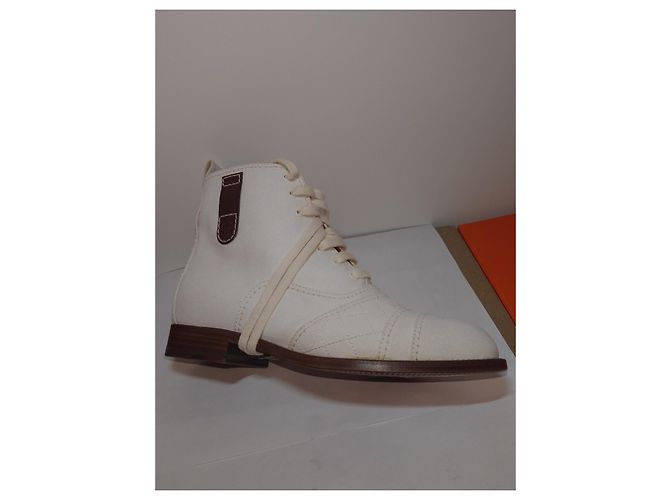 Taglia stivale con lacci in tessuto Chanel 37 US 7 UK 4 AU 6 Grigio - vista 7