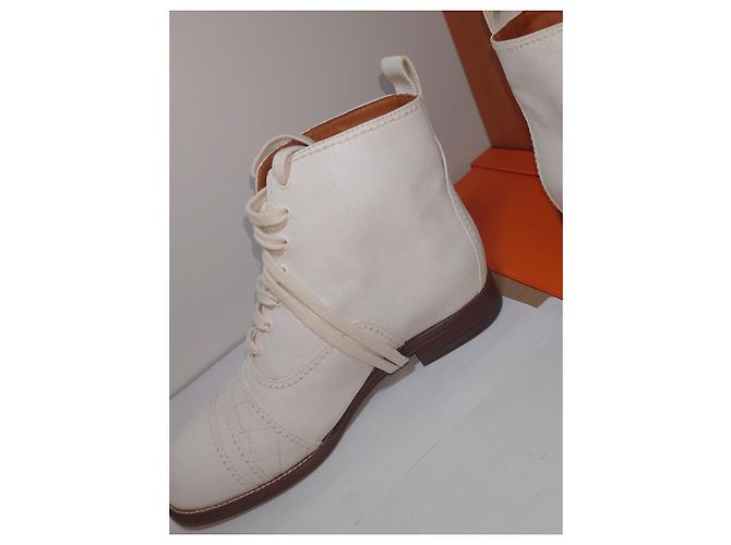 Taglia stivale con lacci in tessuto Chanel 37 US 7 UK 4 AU 6 Grigio - vista 8