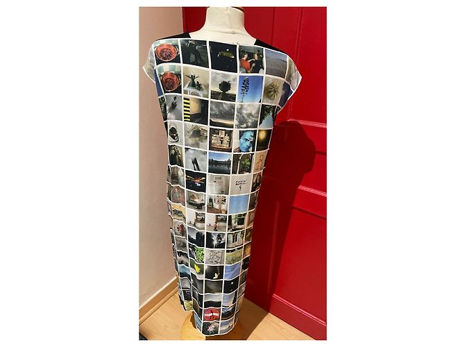 Agnès b. Robe Agnès b Photographie Mosaïque Viscose - vue 3