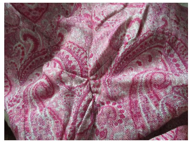 Autre Marque Kleid aus Leinen und Seide, Taille 38. Pink - Ansicht 3