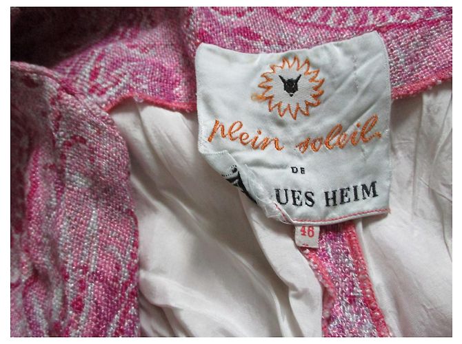Autre Marque Kleid aus Leinen und Seide, Taille 38. Pink - Ansicht 4