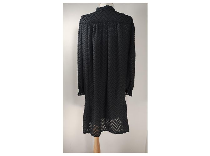 Noa Noa Midikleid schwarz Viscose - Ansicht 3