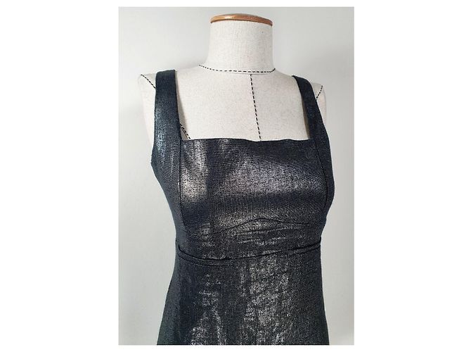 Versace Jeans Couture Kleid Grau Silbrig Anthrazitgrau - Ansicht 2