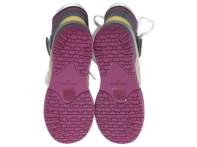 Isabel Marant Sneakers Bresse Metallic Colorblock High-Top in pelle multicolor - vista 6