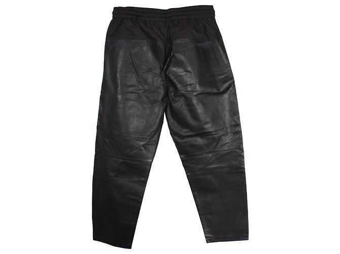 Alexander Wang x H&M Paneled Jogger Pants aus schwarzem Kunstleder - Ansicht 2