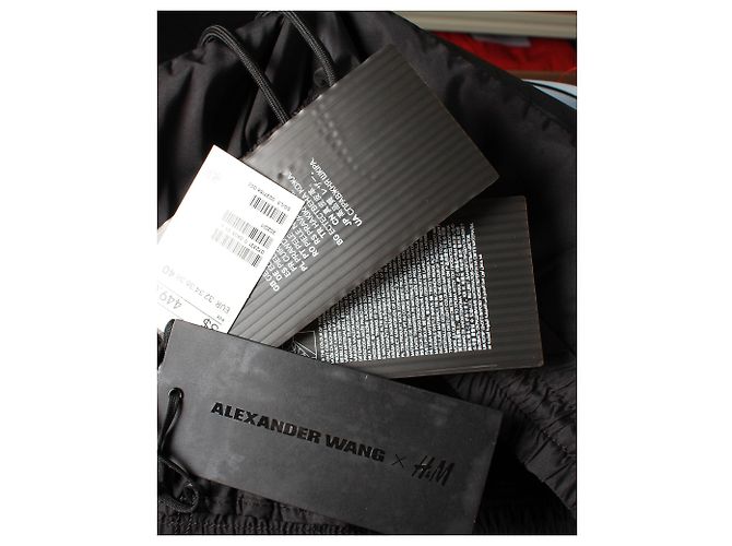 Alexander Wang x H&M Paneled Jogger Pants aus schwarzem Kunstleder - Ansicht 3
