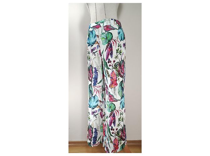 120% LINO Leinenhose mit Blumenmuster Mehrfarben - Ansicht 2
