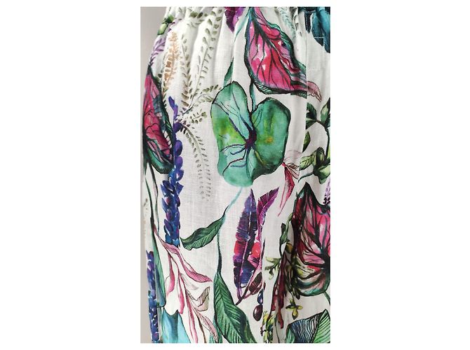 120% LINO Leinenhose mit Blumenmuster Mehrfarben - Ansicht 4