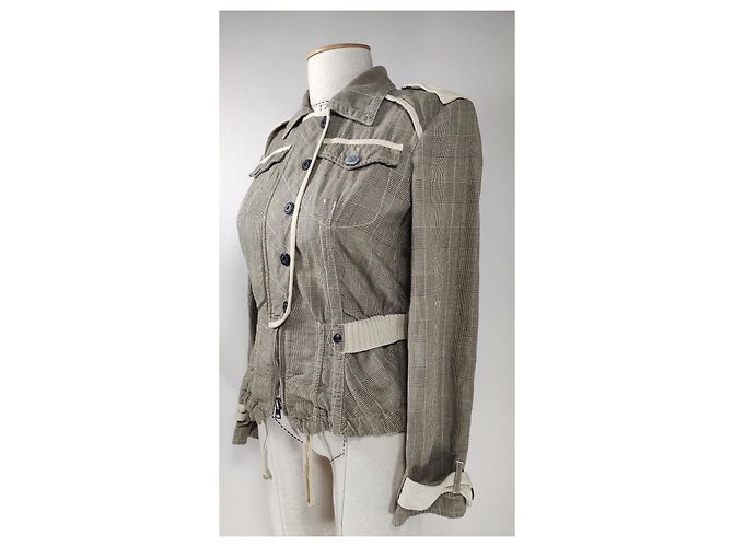 Giacca Marc Cain Beige in Cotone e Lino - vista 2