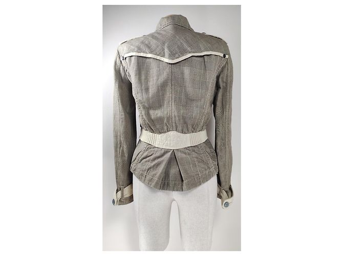 Giacca Marc Cain Beige in Cotone e Lino - vista 3