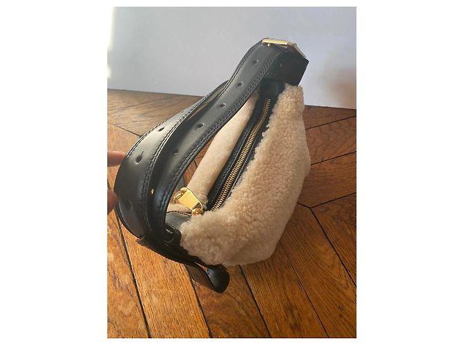 Borsa a mano Zadig & Voltaire Cecilia Shearling Beige in pelle - vista 3