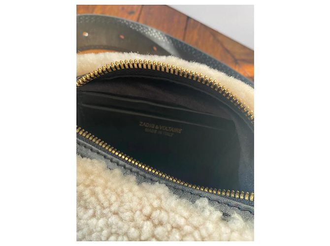 Borsa a mano Zadig & Voltaire Cecilia Shearling Beige in pelle - vista 4