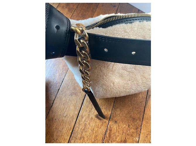 Borsa a mano Zadig & Voltaire Cecilia Shearling Beige in pelle - vista 5