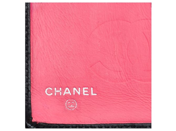 Couverture d'agenda Chanel en cuir noir Cambon Ligne - vue 6