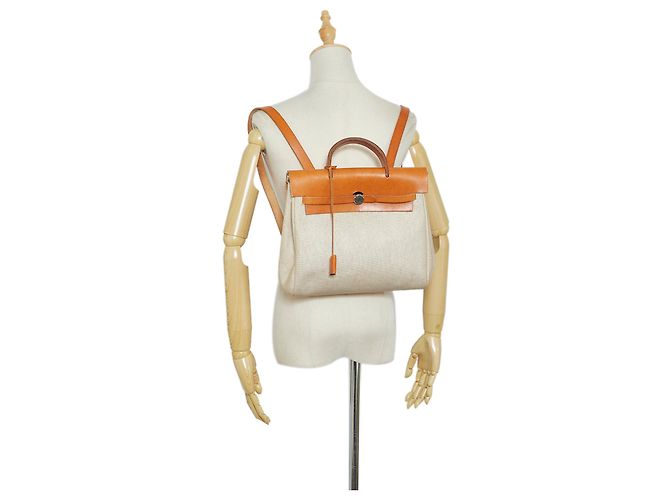 Hermès Hermes Marrone Herbag Orizzontale Beige - vista 11