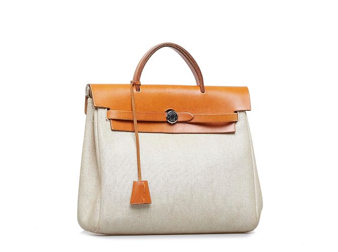 Hermès Hermes Marrone Herbag Orizzontale Beige - vista 2