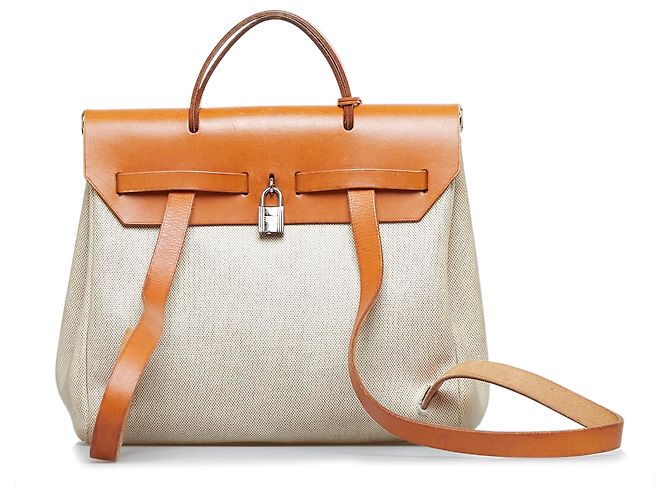 Hermès Hermes Marrone Herbag Orizzontale Beige - vista 3