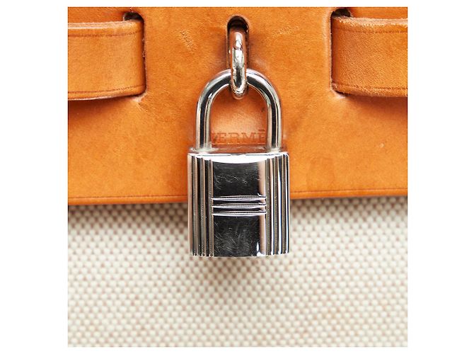 Hermès Hermes Marrone Herbag Orizzontale Beige - vista 9
