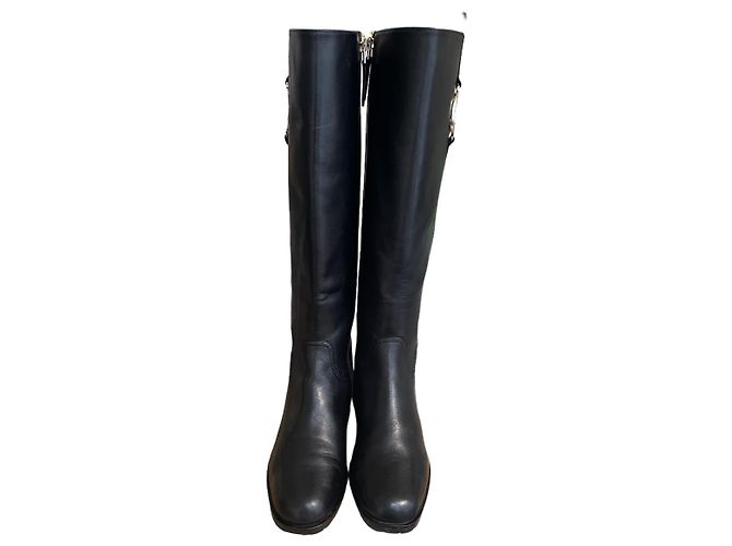 Botas de montar Escada sport 35 hebilla dorada de cuero negro Gold hardware - vista 2