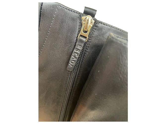 Botas de montar Escada sport 35 hebilla dorada de cuero negro Gold hardware - vista 4