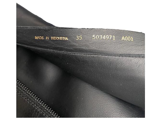 Botas de montar Escada sport 35 hebilla dorada de cuero negro Gold hardware - vista 7