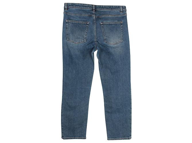 Jeans a taglio dritto Acne Studios Row in denim di cotone blu - vista 2