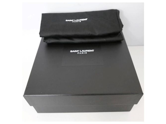 Sandali a gabbia con lacci in camoscio di Saint Laurent Nero - vista 7