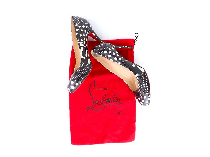 Christian Louboutin LOUBOUTIN - Plum pumps in black and white python (T40) - view 9