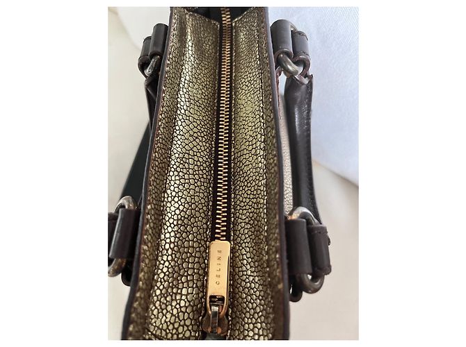 Céline Boogie Nano Shagreen Braun und Gold Metallisch - Ansicht 4